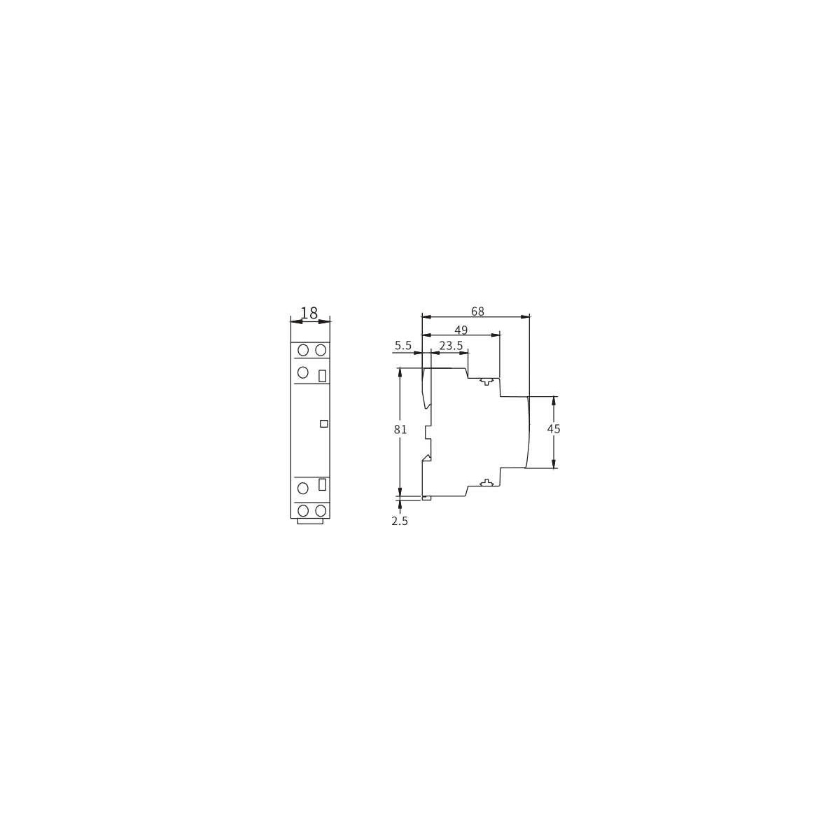 Contactor riel 2NA 25A Bobina 230/240V OPC225230 Omnium