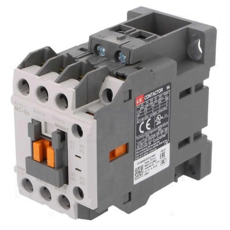 Contactor riel 3 polos 400V 9Amp 1NA 1NC Bobina 24Vac Ls