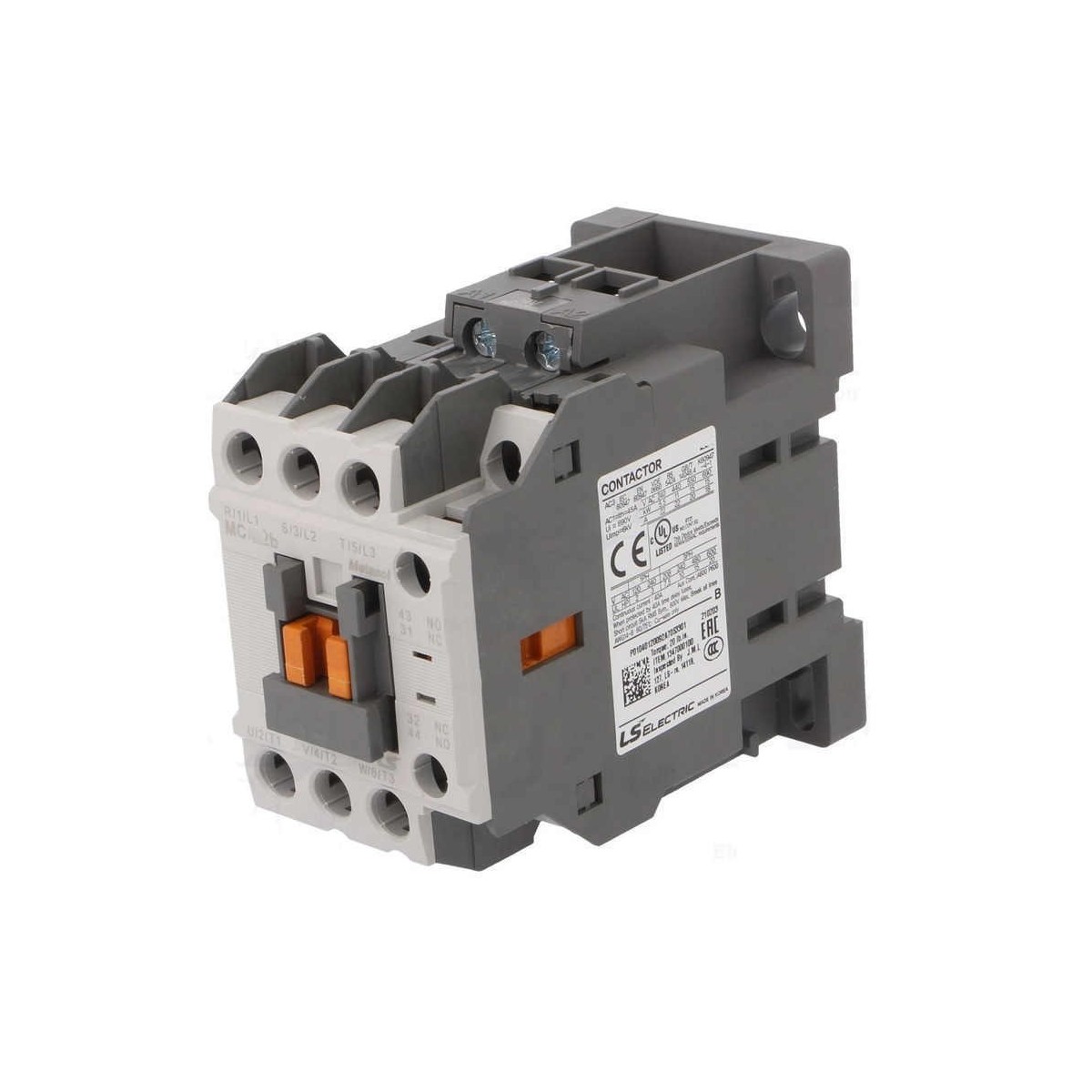 Contactor riel 3 polos 400V 32Amp 1NA 1NC Bobina 230Vac Ls
