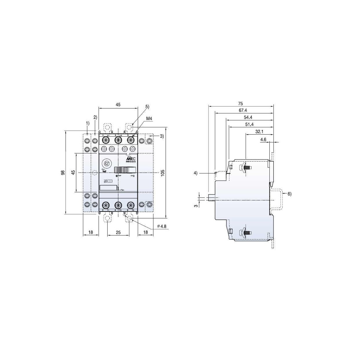 Guardamotor Disyuntor Regulable 2.5 a 4 Amp Ls