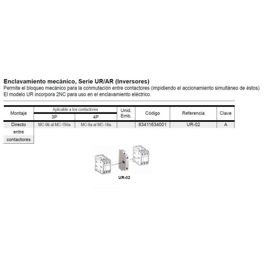 Unidad de bloqueo mecanico para contactores LS-UR02 Ls