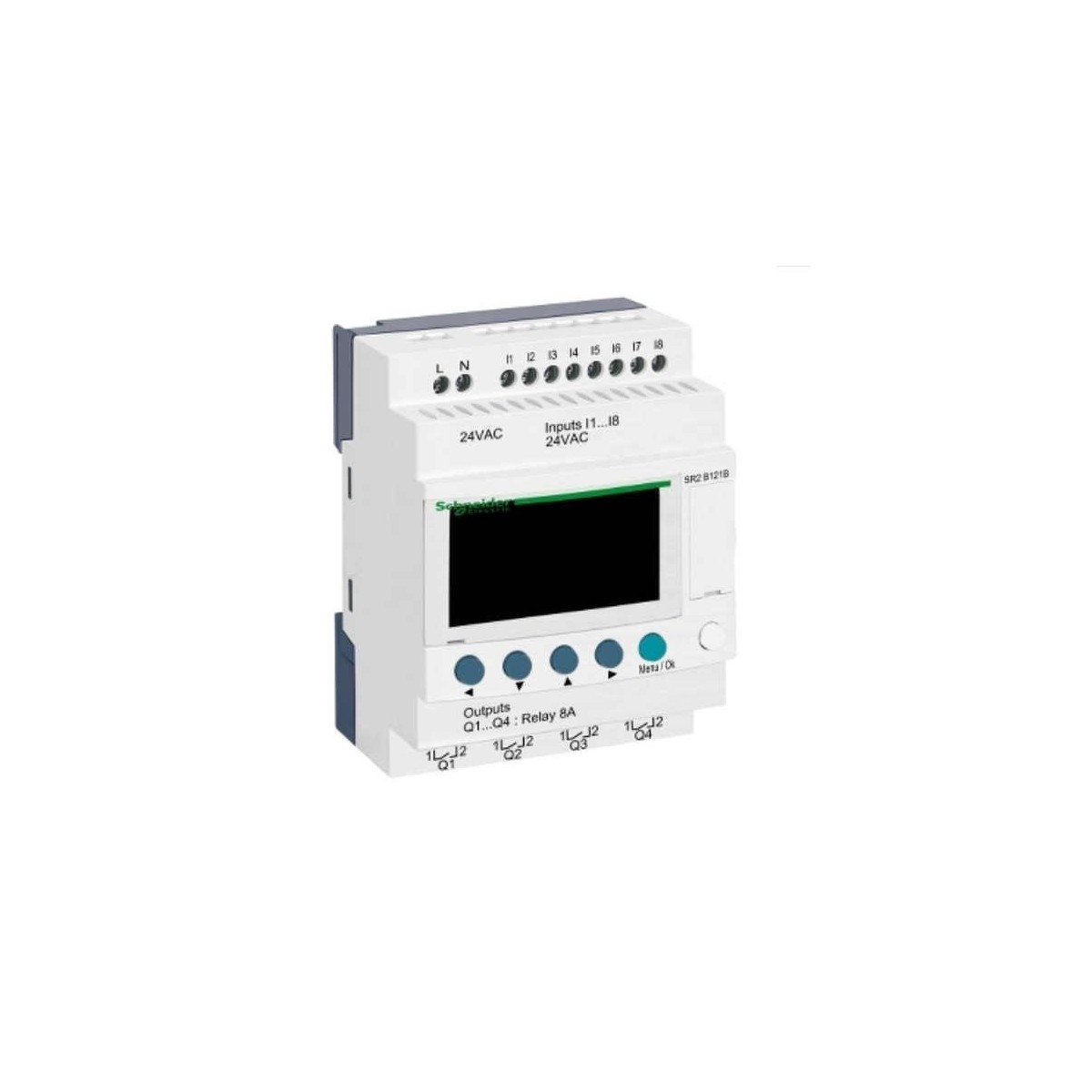Rele Programable Zelio 8 Entradas 4 Salidas 24VAC con pantalla Schneider Electric
