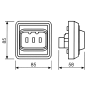 Base enchufe 25A 1P+N+T 230V Solera 6827