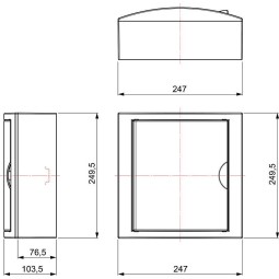 Caja automaticos superficie 8 elementos puerta opaca Solera 5109