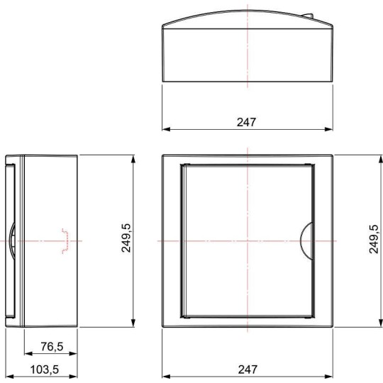 Caja automaticos superficie 8 elementos puerta opaca Solera 5109