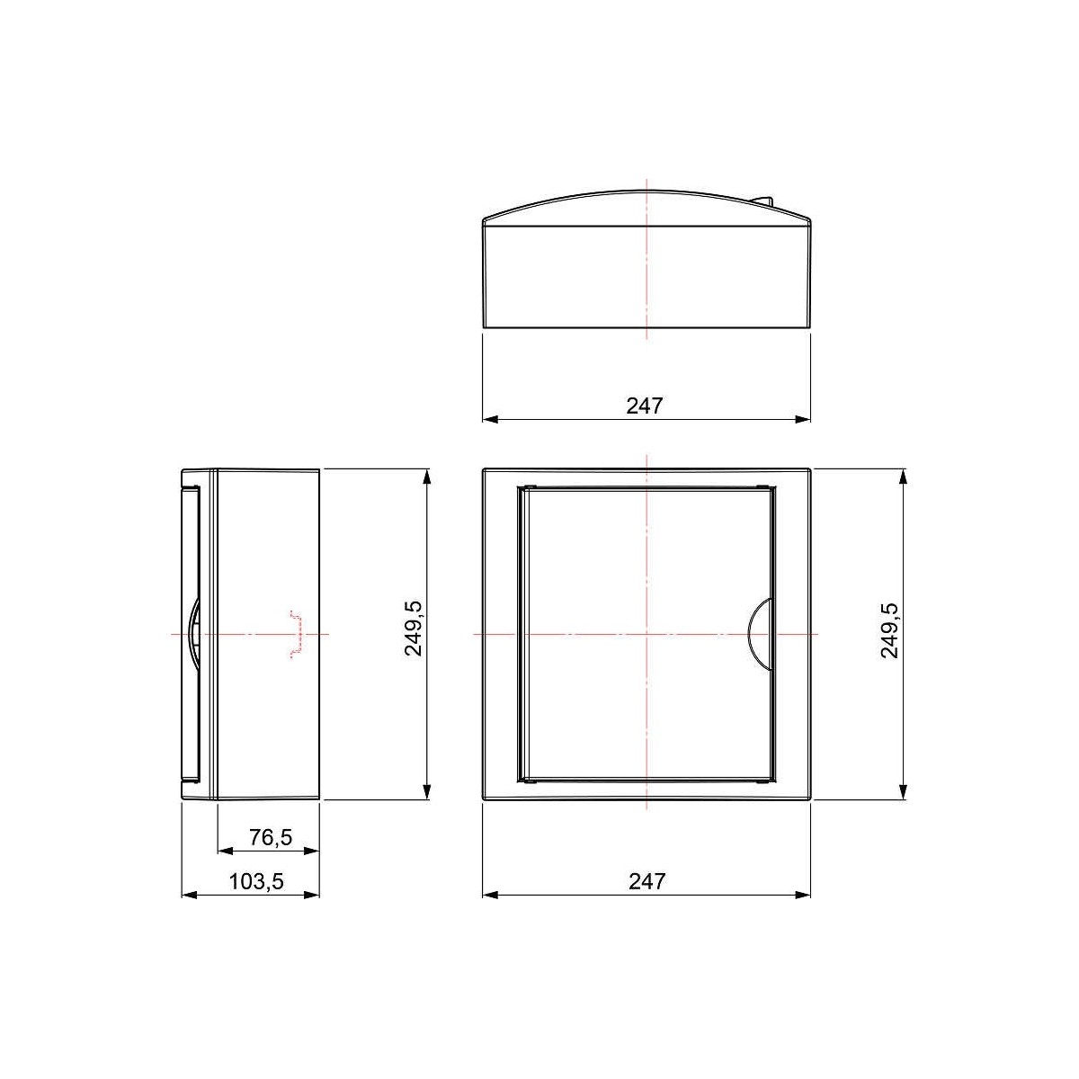 Caja automaticos superficie 8 elementos puerta opaca Solera 5109