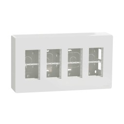Puesto de trabajo superficie 4 filas blanco New Unica System+ NU124418