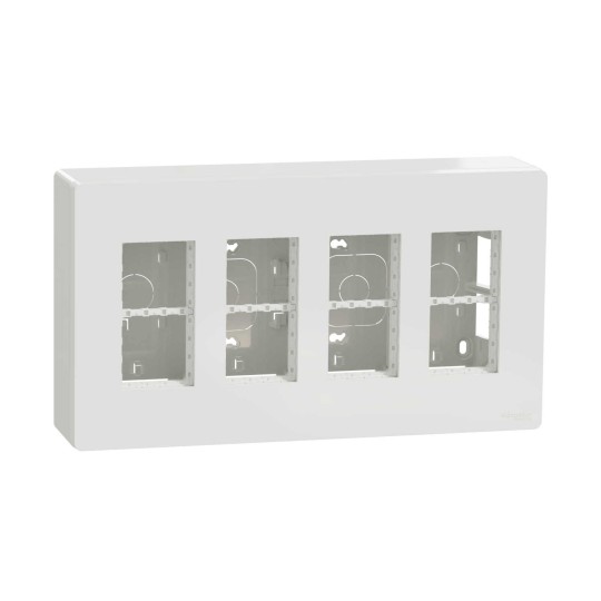 Puesto de trabajo superficie 4 filas blanco New Unica System+ NU124418