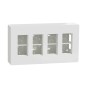 Puesto de trabajo superficie 4 filas blanco New Unica System+ NU124418