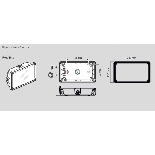 Caja estanca emergencias led URA NEXT Legrand 660191