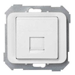 Tecla para 1 conector AMP ancha blanca Serie 75 Simon 75585-60