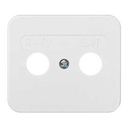 Tapa toma R-TV SAT ancha blanca Serie 75 Simon 75097-30