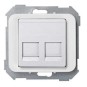 Tecla para 2 conectores AMP ancha blanca Serie 75 Simon 75589-60