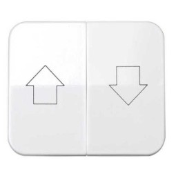 Tecla grupo 2 pulsadores persiana ancha blanca Serie 75 Simon 75028-30