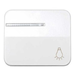 Tecla pulsador luz simbolo luz con visor ancha blanca Serie 75 Simon 75016-30
