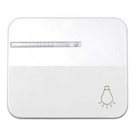 Tecla pulsador luz simbolo luz con visor ancha blanca Serie 75 Simon 75016-30