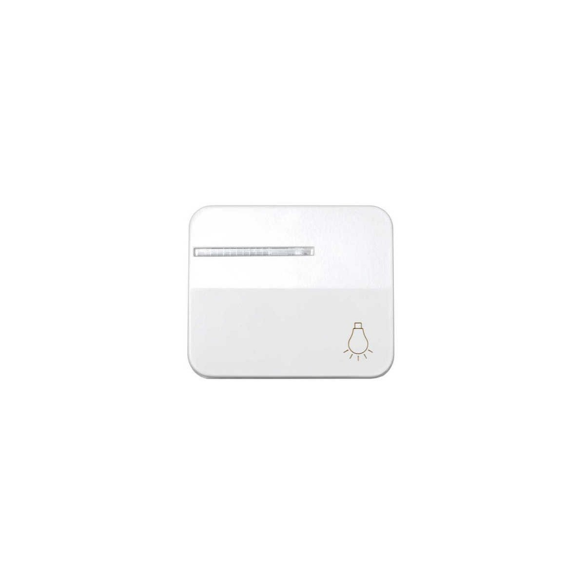 Tecla pulsador luz simbolo luz con visor ancha blanca Serie 75 Simon 75016-30