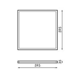 Panel Led 600x600mm 40W LUZ FRIA
