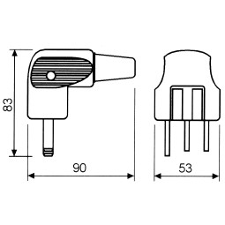 Base de enchufe y clavija monofasicas 1P+N+T 25A 230V Solera