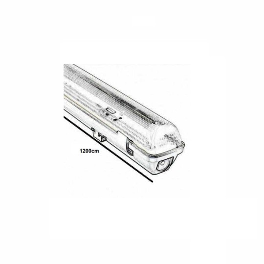 Pantalla estanca vacia IP65 para un tubo LED 1200mm