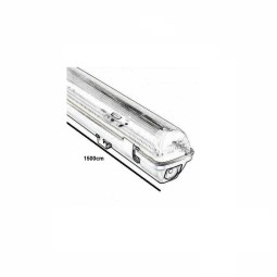 Pantalla estanca vacia IP65 para un tubo LED 1500mm