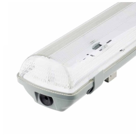 Pantalla estanca vacia IP65 para dos tubos LED 600mm Ecolux EC3643