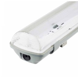 Pantalla estanca vacia IP65 para dos tubos LED 1200mm