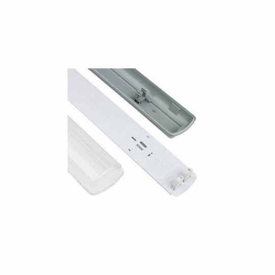 Pantalla estanca vacia IP65 para dos tubos LED 1200mm