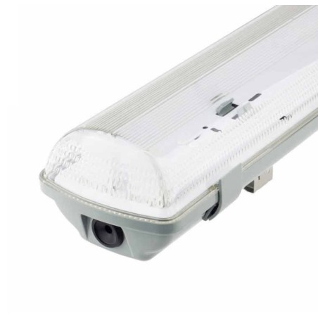 Pantalla estanca vacia IP65 para dos tubos LED 1500mm