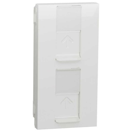 Soporte blanco para 2 conectores RJ-45 Keystone New Unica System+ NU946218