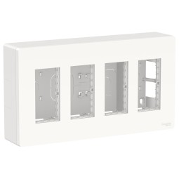 Puesto de trabajo superficie 4 filas blanco New Unica System+ NU124418