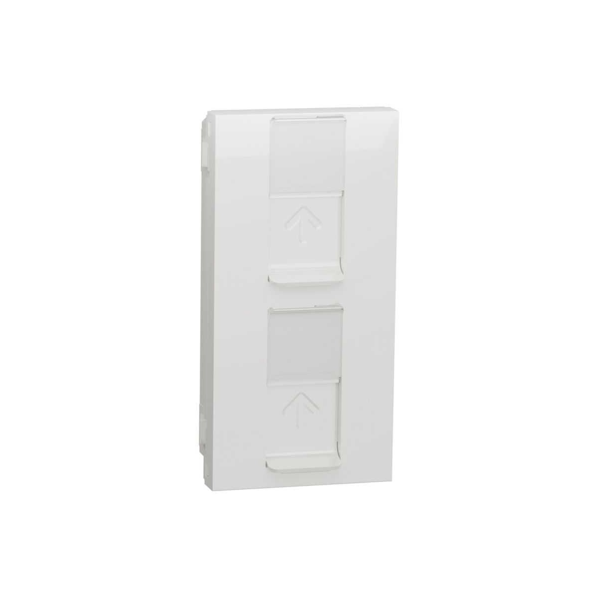 Kit puesto de trabajo empotrar 3 filas 4 schukos y 2 RJ45 blanco New Unica System+