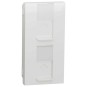 Kit puesto de trabajo empotrar 3 filas 4 schukos y 2 RJ45 blanco New Unica System+