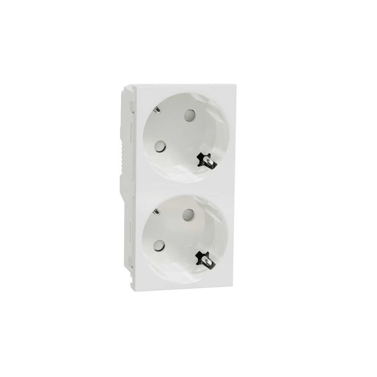 Kit puesto de trabajo superficie 3 filas 4 schukos y 2 RJ45 blanco New Unica System+