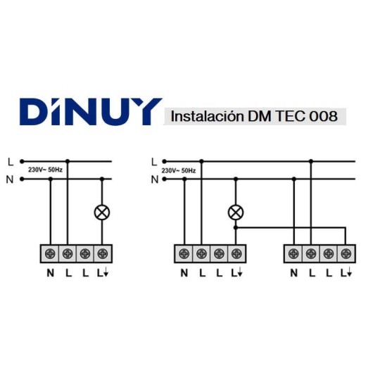 Detector movimiento esclavo DM SEN T03 techo 360º 230V 6 metros Dinuy