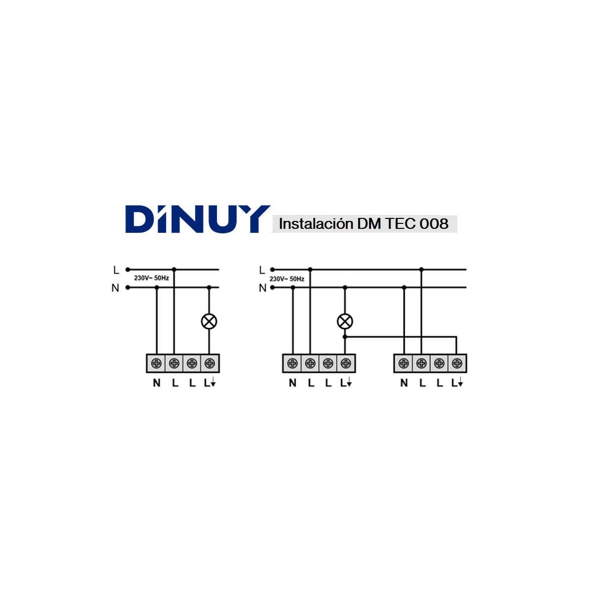 Detector movimiento esclavo DM SEN T03 techo 360º 230V 6 metros Dinuy