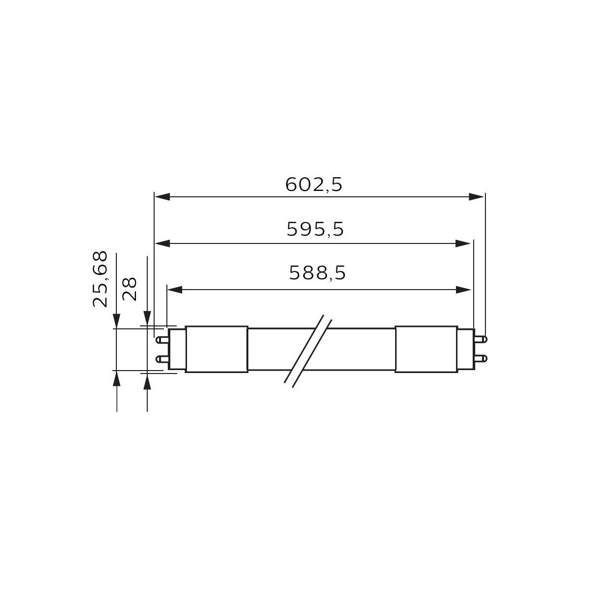 Tubo Led 600mm 4000K Blanco Neutro T8 G13 Philips CorePro LEDtube 8W/840