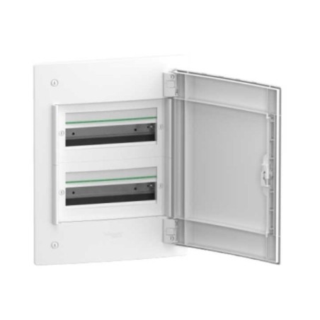 Caja automaticos empotrar 2 filas 26 elementos puerta opaca Schneider Electric