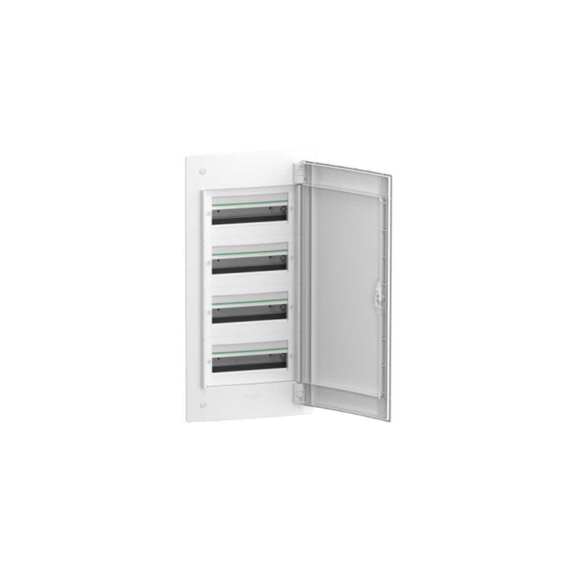 Caja automaticos empotrar 4 filas 52 elementos puerta opaca Schneider Electric