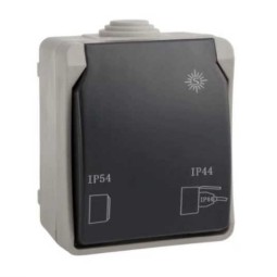 Caja estanca Simon 44 Aqua tapa articulada IP55 mecanismos Simon 27