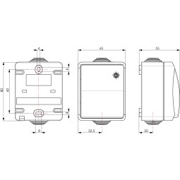 Caja estanca Simon 44 Aqua tapa articulada IP55 mecanismos Simon 27