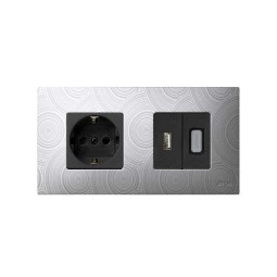 Funda Intercambiable para marco 2 elementos Gris Helios Simon 27 Play