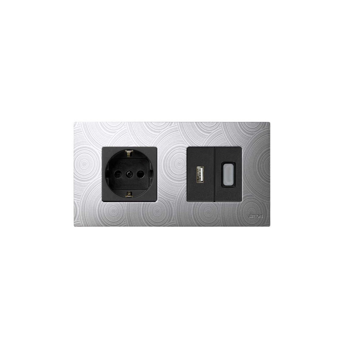 Funda Intercambiable para marco 2 elementos Gris Helios Simon 27 Play