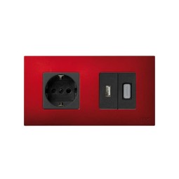 Funda Intercambiable para marco 2 elementos Rojo Artic Simon 27 Play