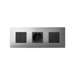 Funda Intercambiable para marco 3 elementos Gris Helios Simon 27 Play