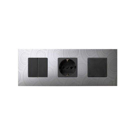 Funda Intercambiable para marco 3 elementos Gris Helios Simon 27 Play