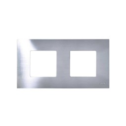 Funda Intercambiable para marco 2 elementos Inox Simon 27 Play