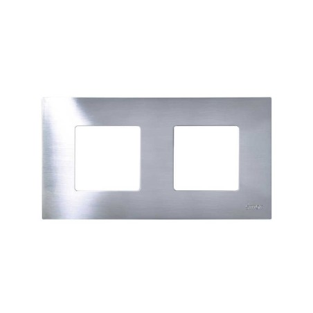 Funda Intercambiable para marco 2 elementos Inox Simon 27 Play