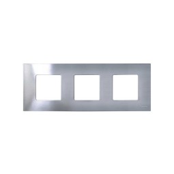 Funda Intercambiable para marco 3 elementos Inox Simon 27 Play