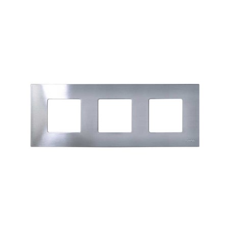 Funda Intercambiable para marco 3 elementos Inox Simon 27 Play